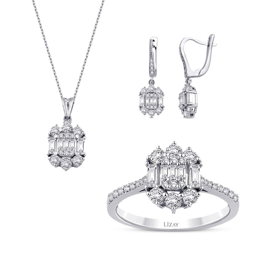 2.28 Karat Pırlanta Baget Set - 1