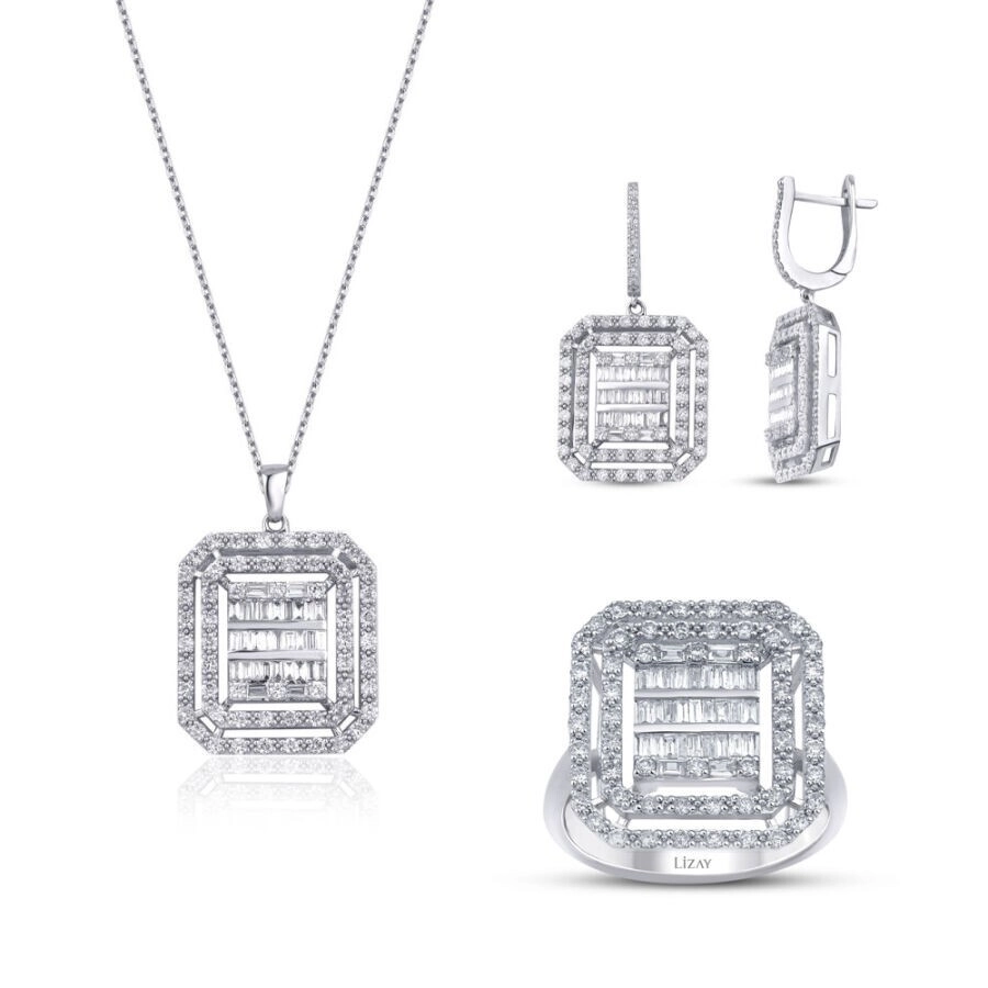 3.22 Karat Pırlanta Baget Set - 1