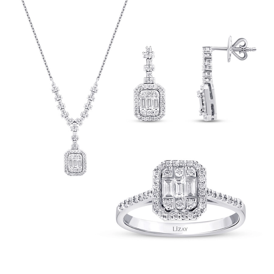 1.39 Karat Pırlanta Baget Set - 1