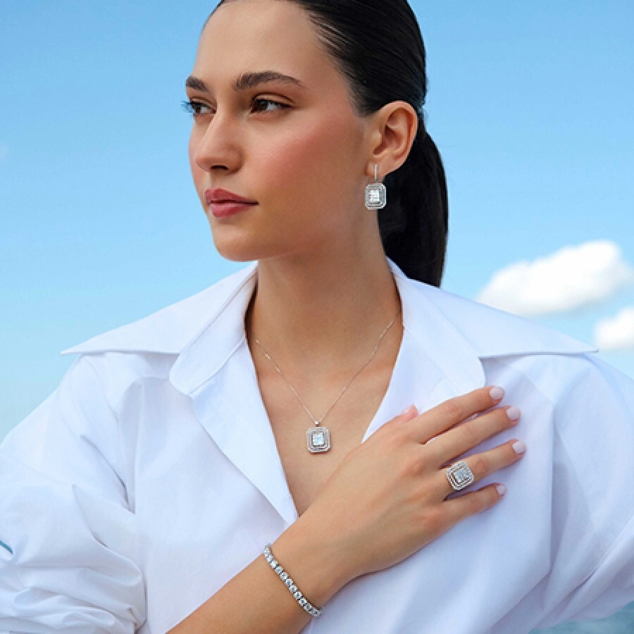 3.22 Karat Pırlanta Baget Set - 2