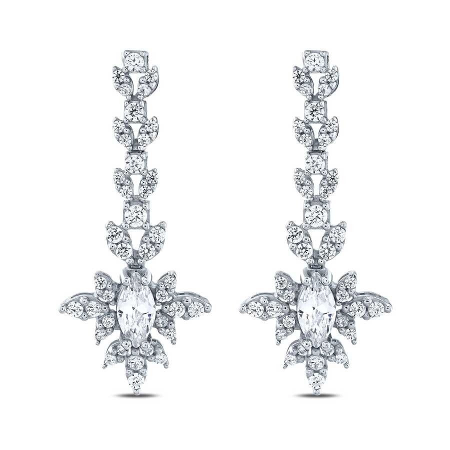 Altın Markiz Taşlı Yaprak Set - 4