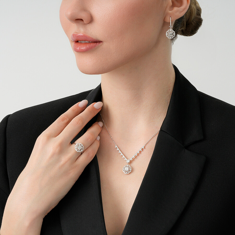 2.13 Karat Pırlanta Baget Set - 5