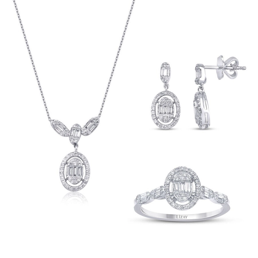 1.07 Karat Pırlanta Baget Set - 1