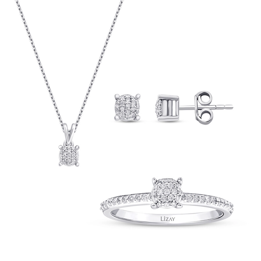 0.37 Karat Pırlanta Trend Tektaş Set - 1