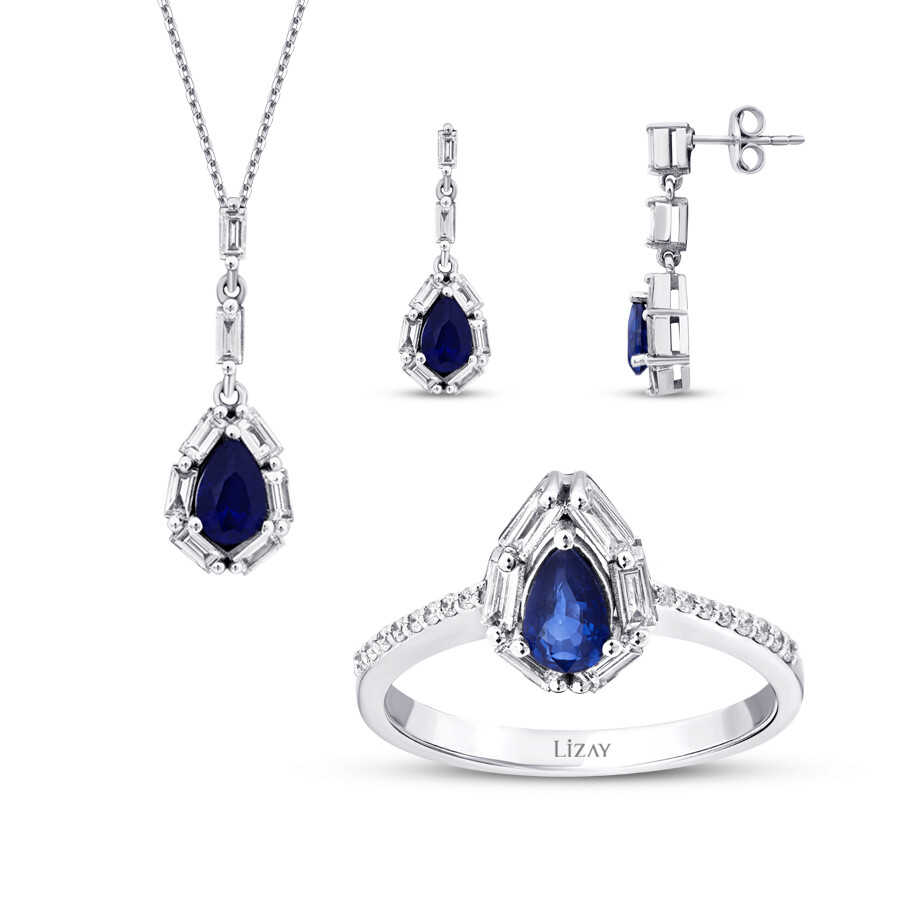 3.00 Karat Pırlanta Safir Set - 1