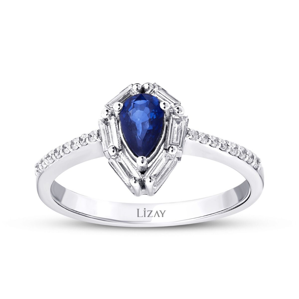 3.00 Karat Pırlanta Safir Set - 4