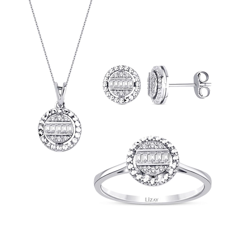 0.39 Karat Pırlanta Baget Set - 1