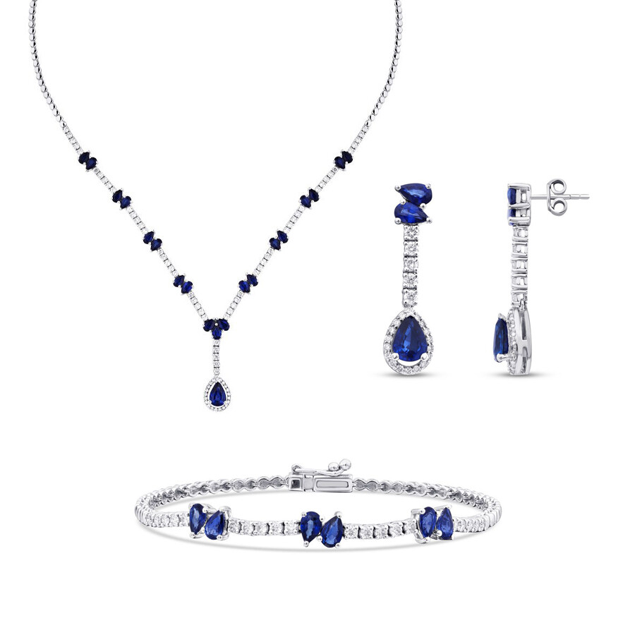 12.91 Karat Pırlanta Safir Set - 1