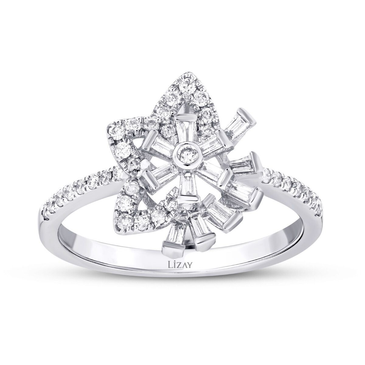 0.94 Karat Pırlanta Baget Yıldız Set - 4