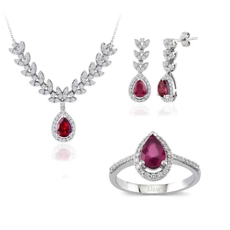 4.39 Karat Pırlanta Yakut Set - 1