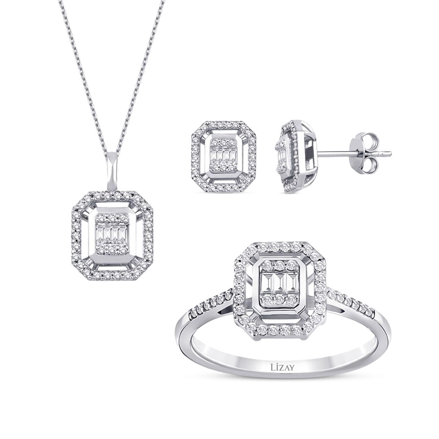 0.58 Karat Pırlanta Baget Set - 1