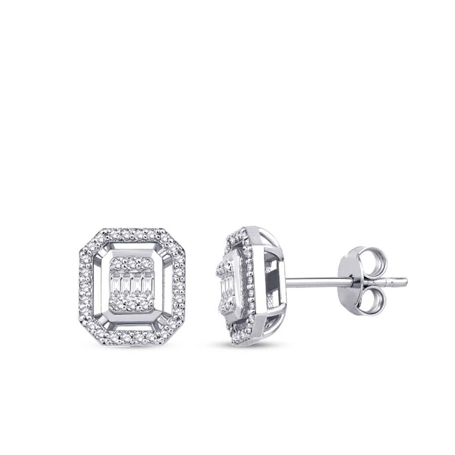 0.58 Karat Pırlanta Baget Set - 5