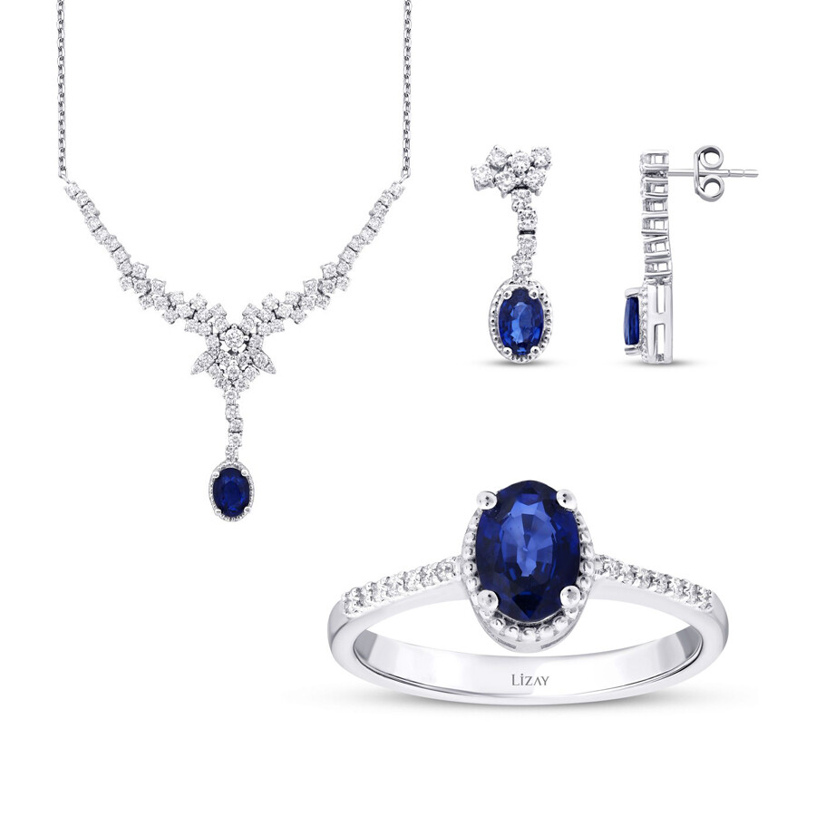 5.23 Karat Pırlanta Safir Set - 1