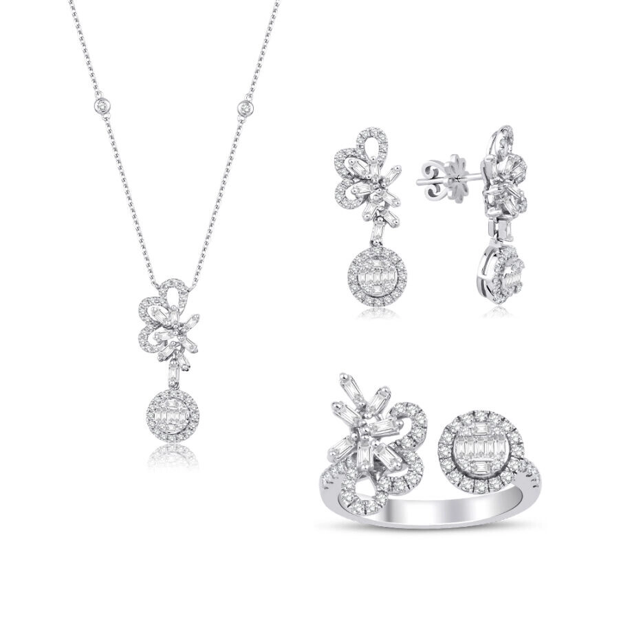 1.98 Karat Pırlanta Baget Set - 1