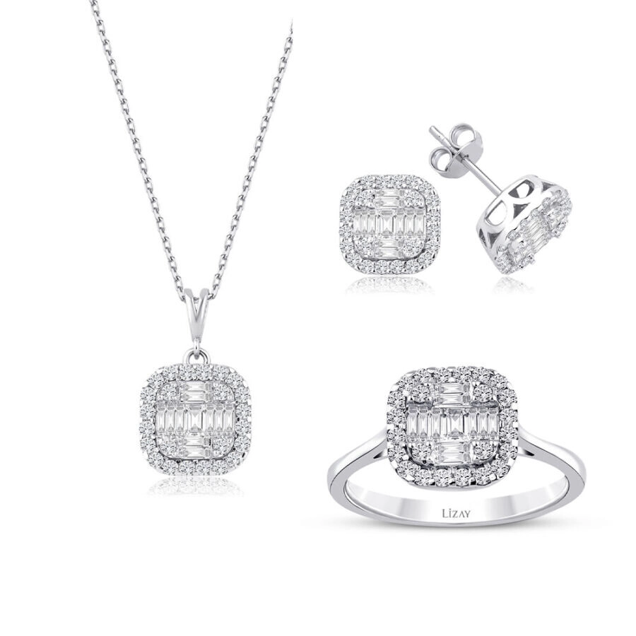 1.97 Karat Pırlanta Baget Set - 1