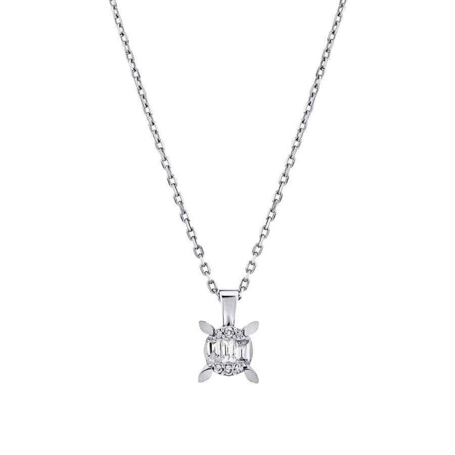 0.34 Karat Pırlanta Baget Tektaş Mini Set - 2