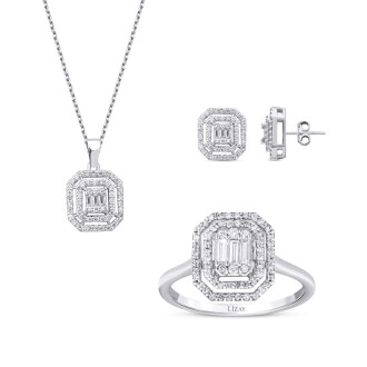 1.05 Karat Pırlanta Baget Set