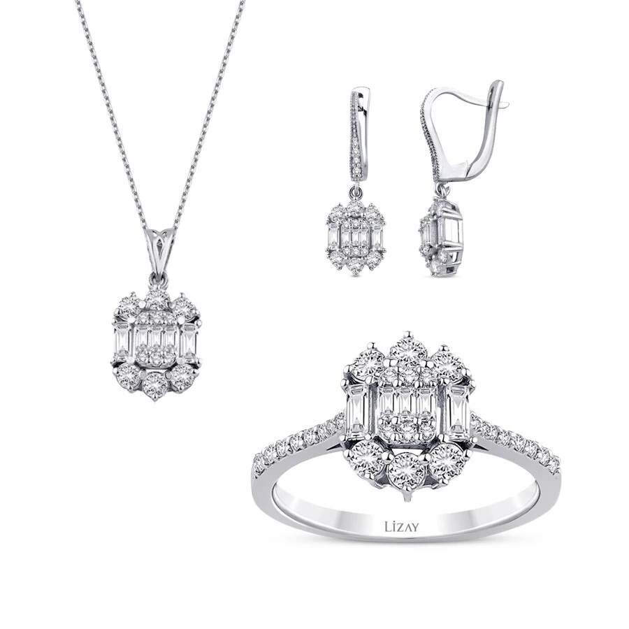 2.28 Karat Pırlanta Baget Set - 1