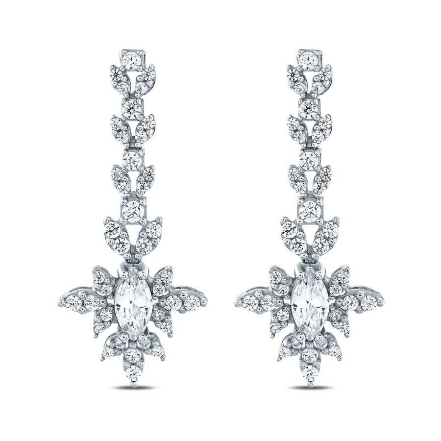 Altın Markiz Taşlı Yaprak Set - 4