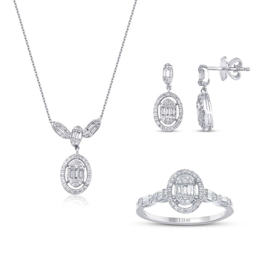 1.07 Karat Pırlanta Baget Set - 1