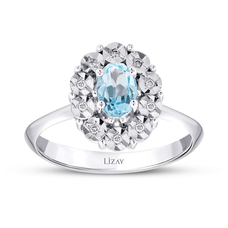 2.40 Karat Pırlanta Blue Topaz Set - 4