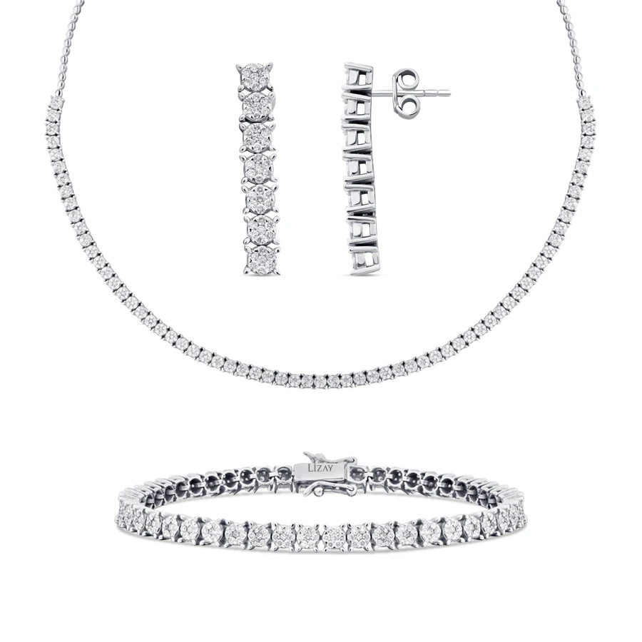 5.10 Karat Pırlanta Su Yolu Set - 1