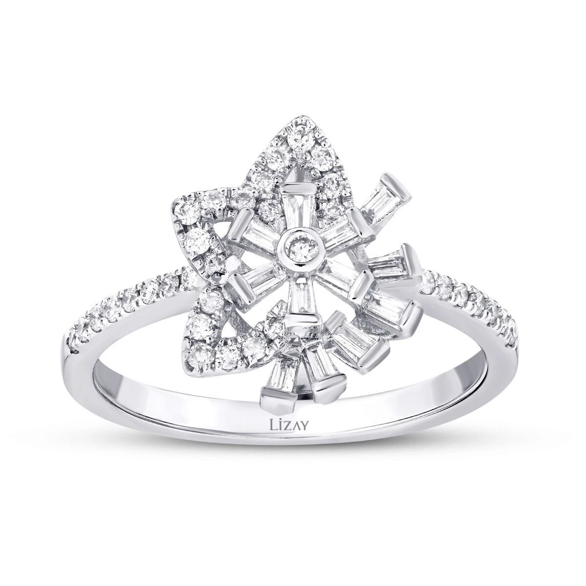 0.94 Karat Pırlanta Baget Yıldız Set - 4