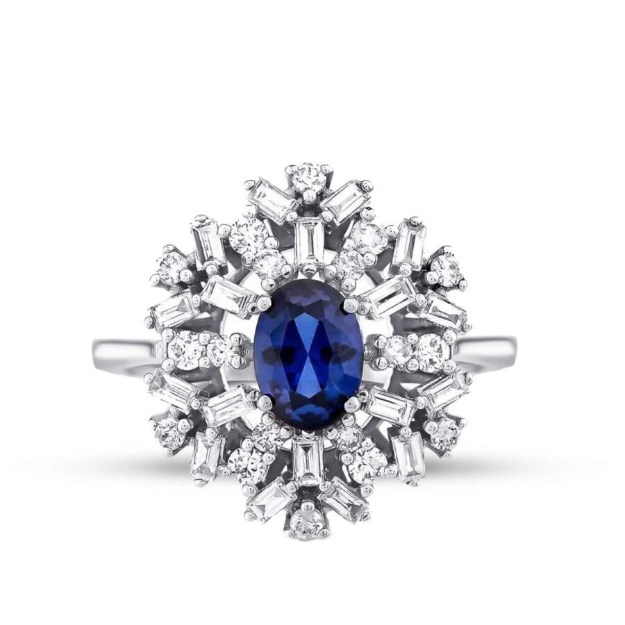 7.21 Karat Pırlanta Baget Safir Set - 3