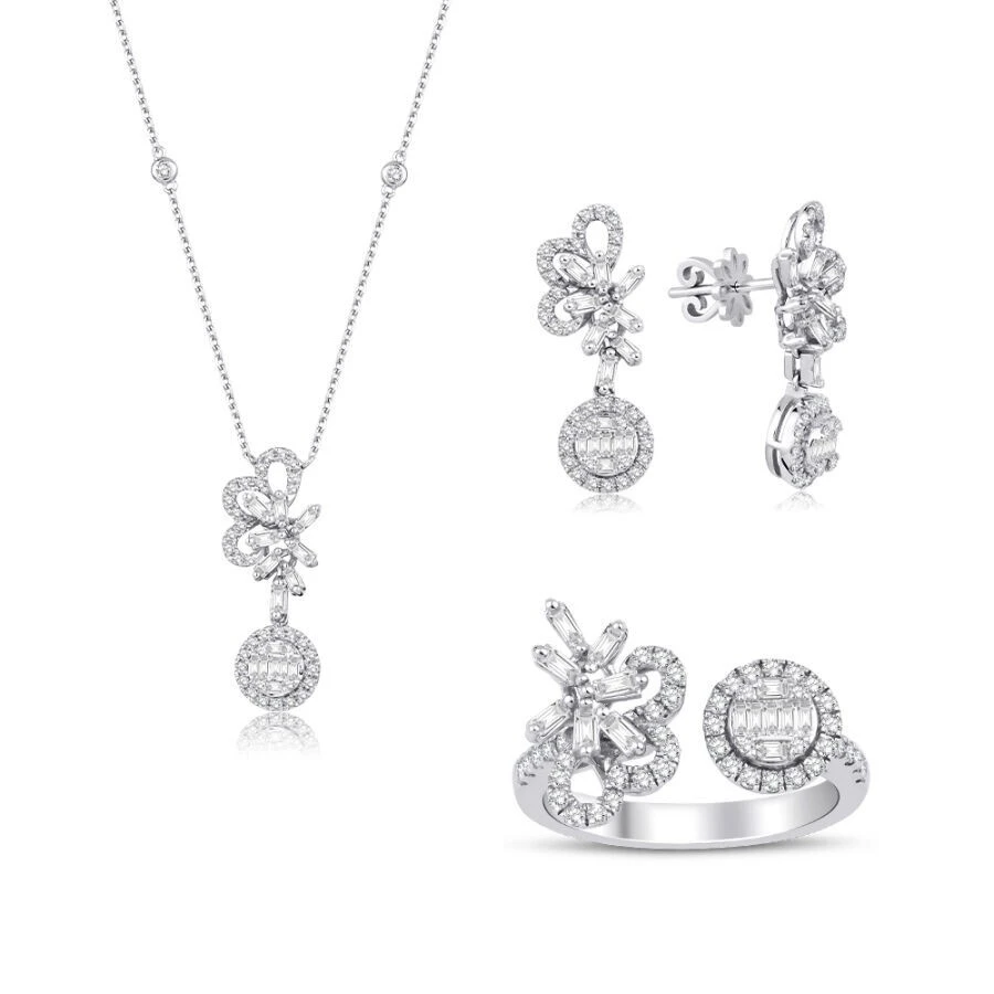 1.98 Karat Pırlanta Baget Set - 1