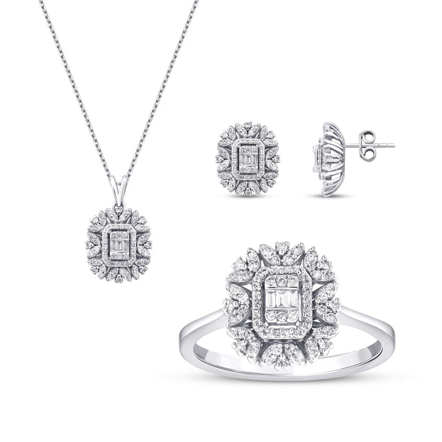 1.25 Karat Pırlanta Baget Set - 1