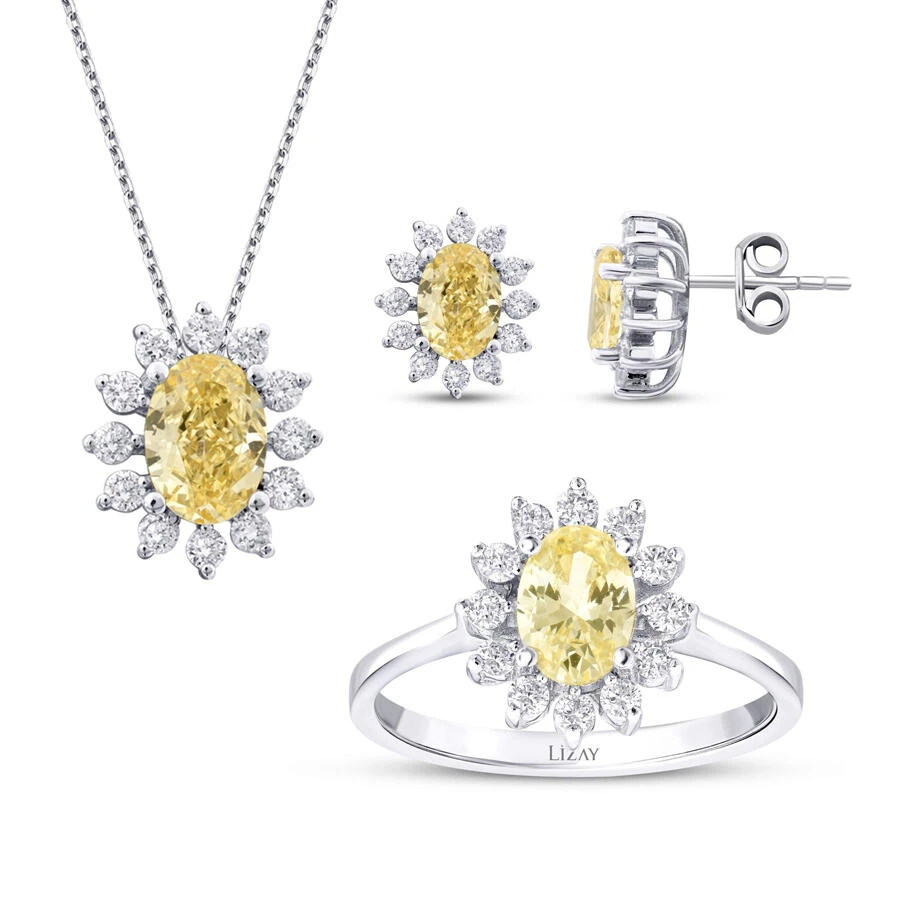 6.18 Karat Pırlanta Oval Fancy Set - 1