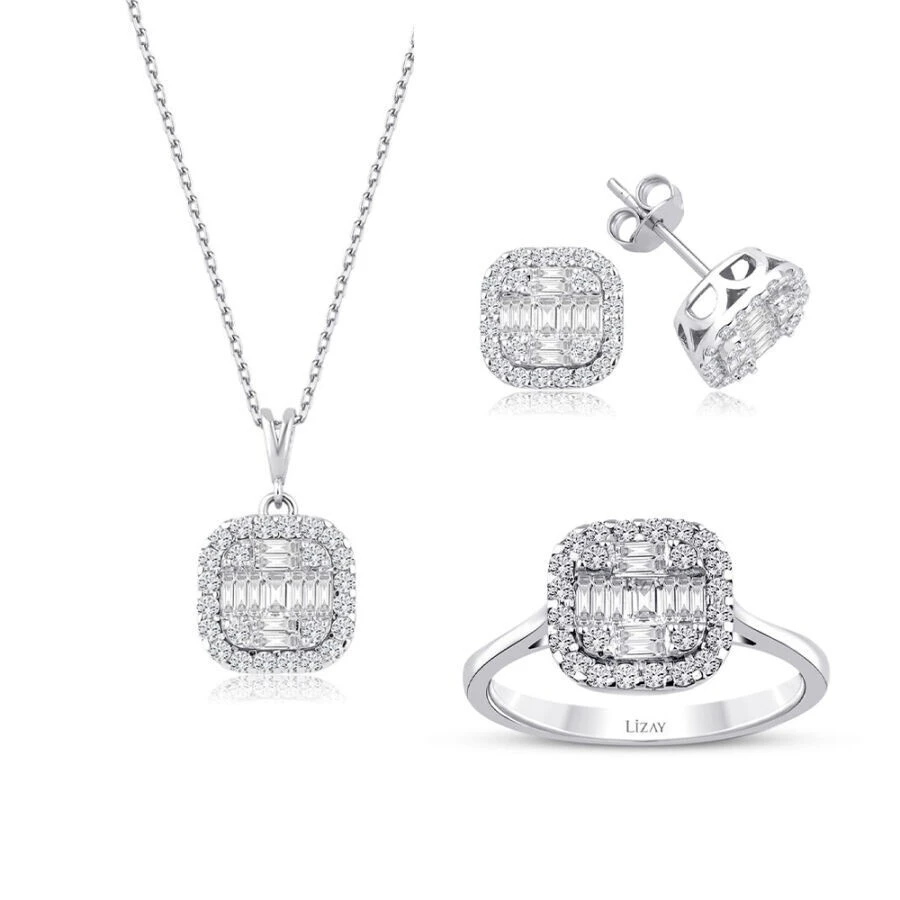 1.97 Karat Pırlanta Baget Set - 1