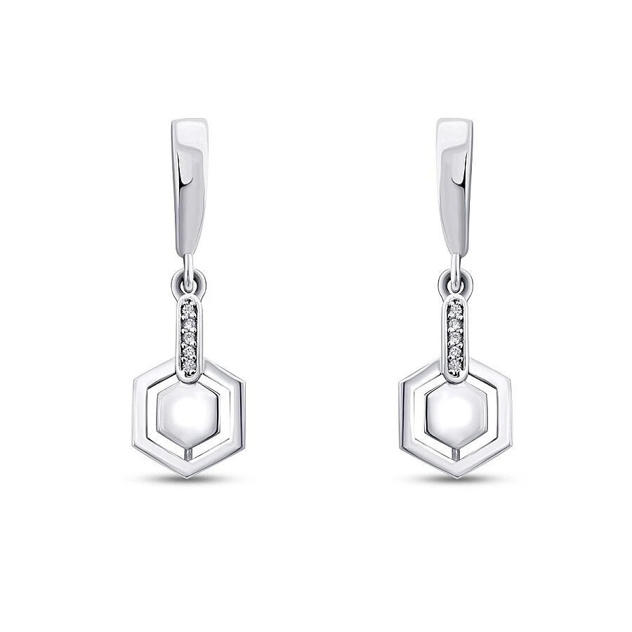 0.06 Karat Pırlanta Trend Küpe - 2
