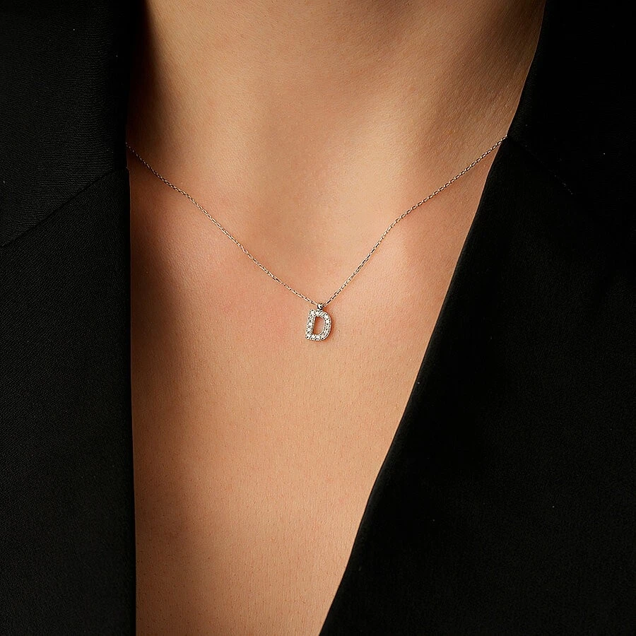 0.08 Karat Pırlanta D Harf Kolye - 3