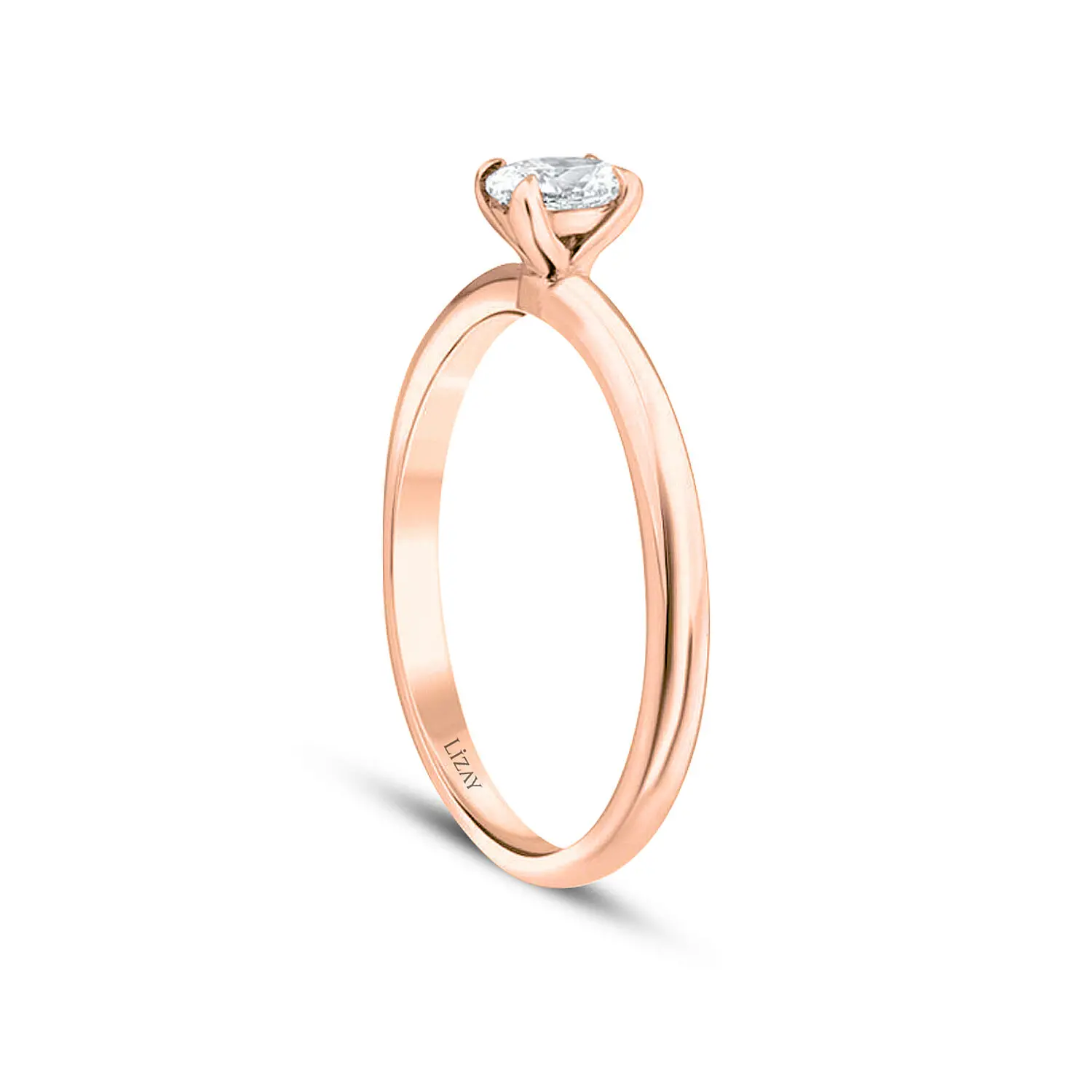 0.30 Karat Pırlanta Oval Tektaş Yüzük - 2