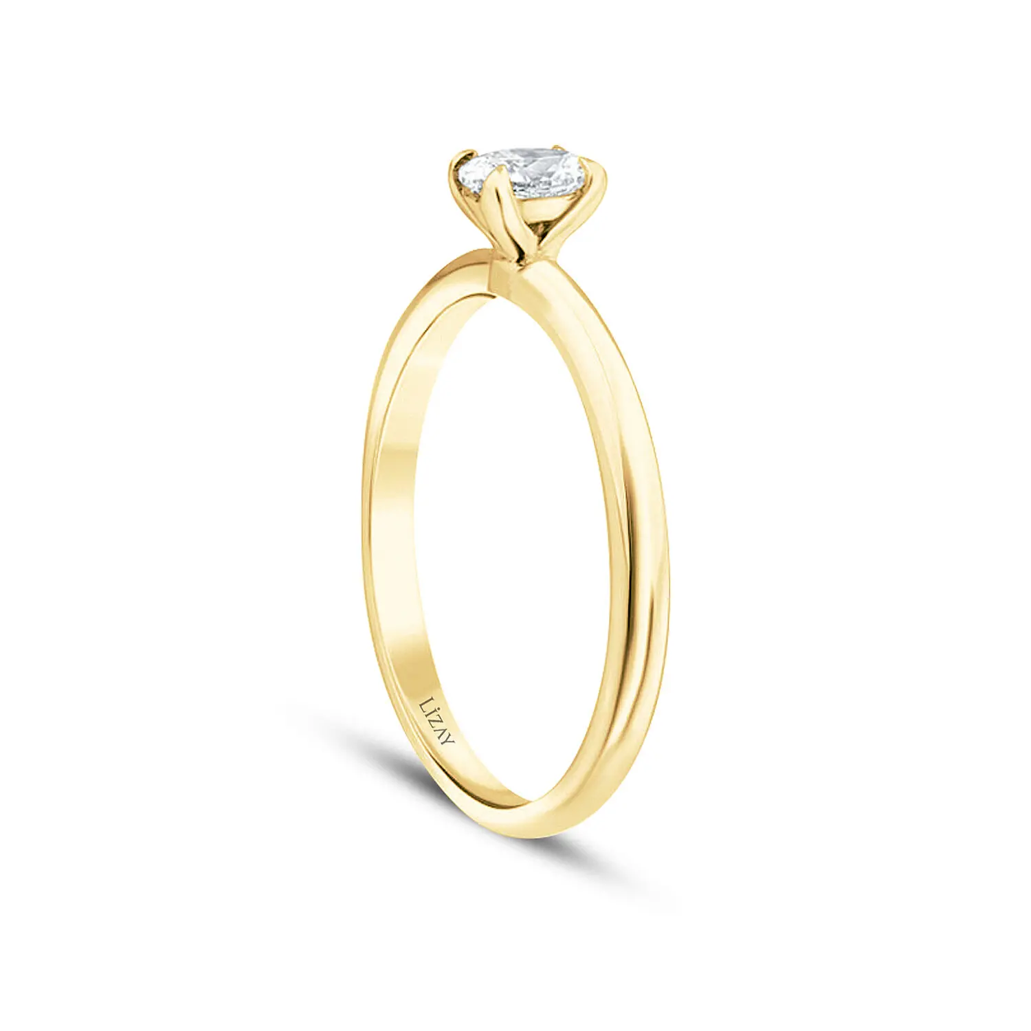 0.30 Karat Pırlanta Oval Tektaş Yüzük - 2