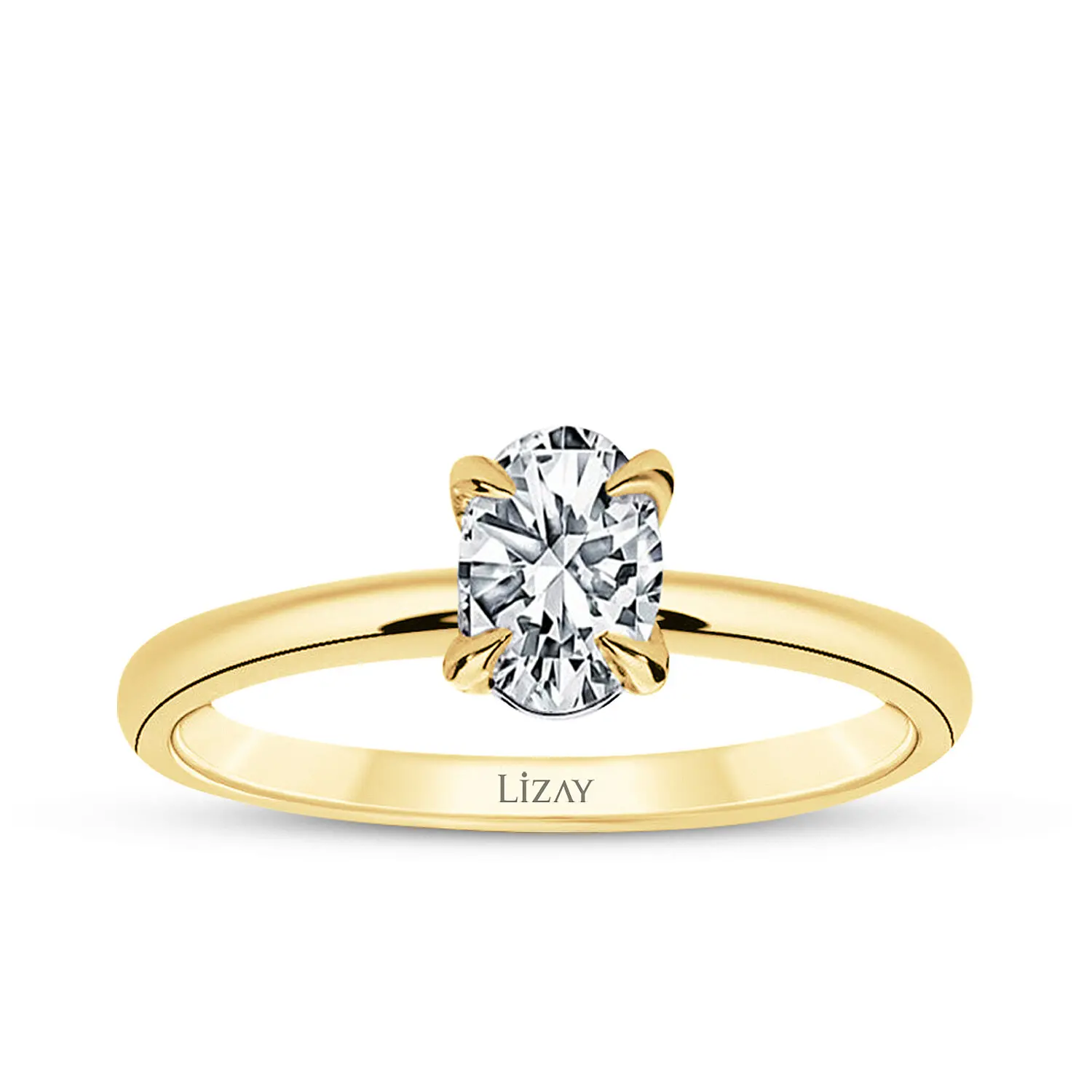 0.70 Karat Pırlanta Oval Tektaş Yüzük - 1