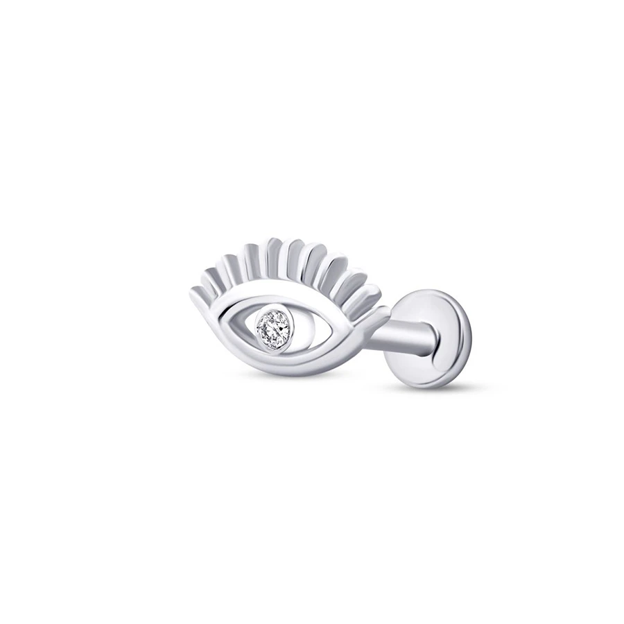 0.01 Karat Pırlanta Göz Tragus Piercing - 2