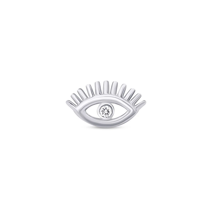 0.01 Karat Pırlanta Göz Tragus Piercing - 1
