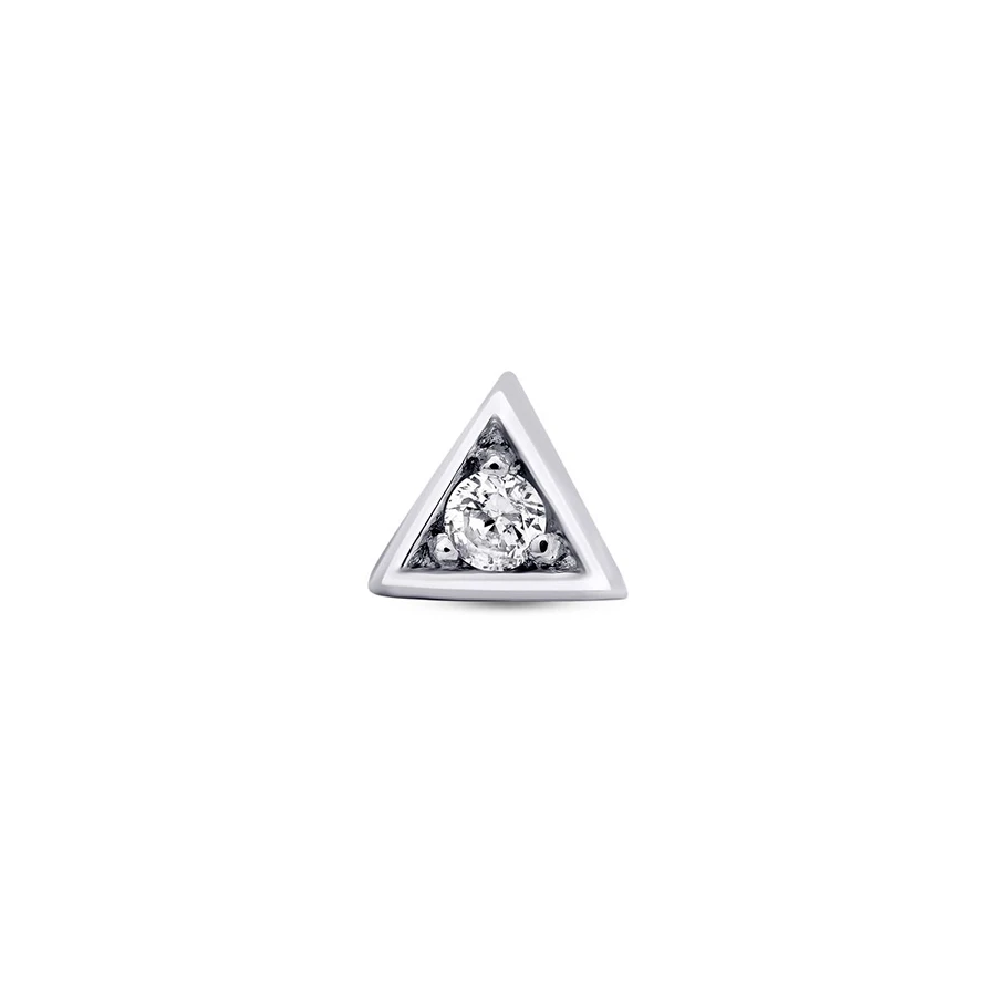 0.01 Karat Pırlanta Üçgen Tragus Piercing - 1