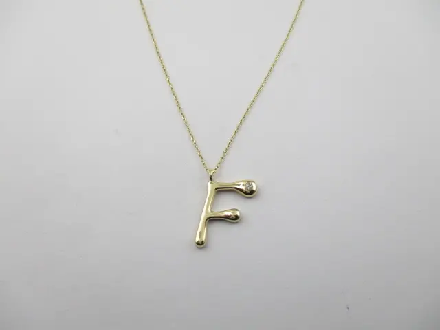 0,02 Karat Pırlanta F Harf Kolye G SI 8 Ayar - 7