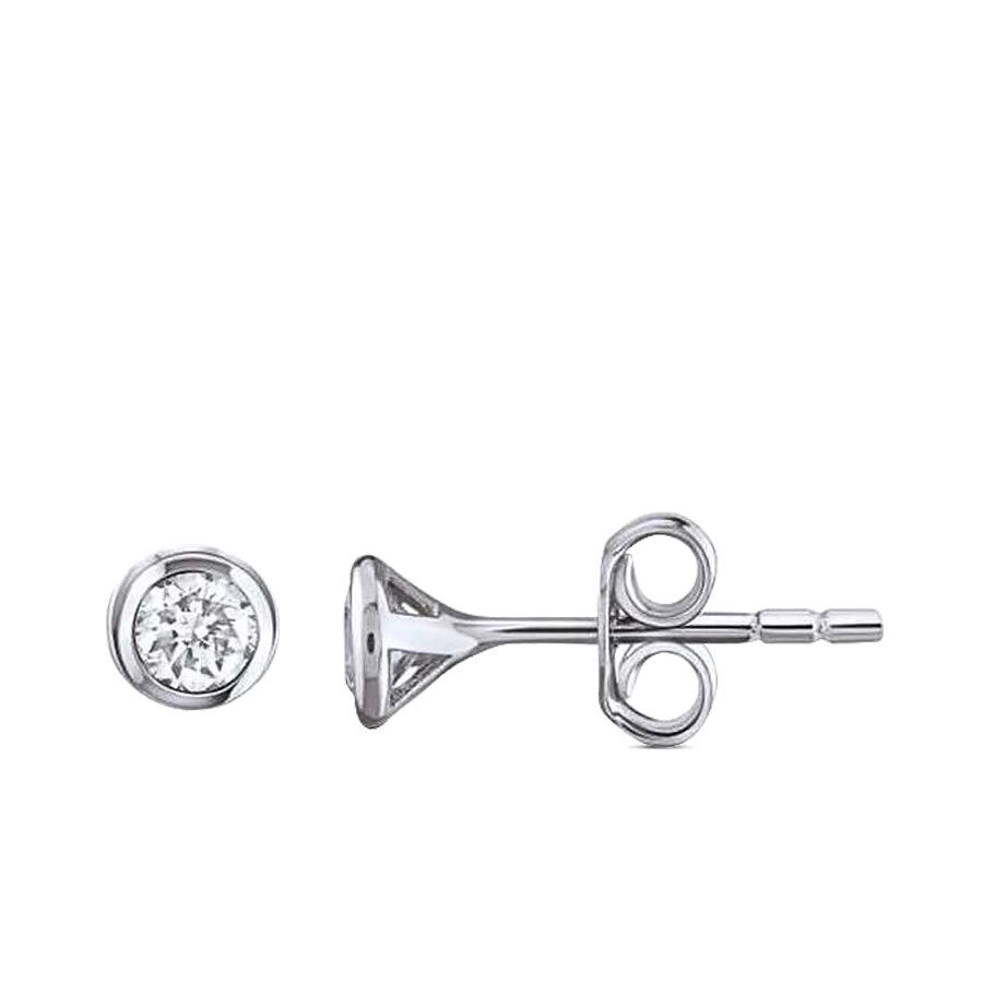 0.10 Karat Pırlanta Erkek Küpe - 3