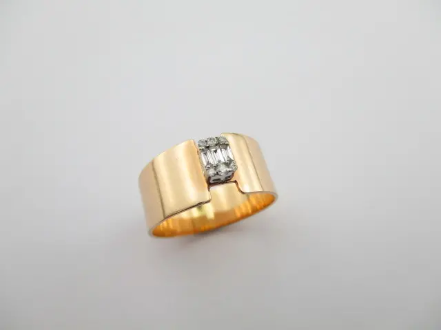 0,10 Karat Pırlanta Yüzük F-G SI 14 Ayar - 1