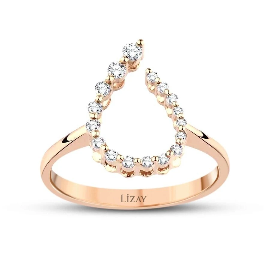 0.19 Karat Pırlanta Trend Rose Yüzük - 1