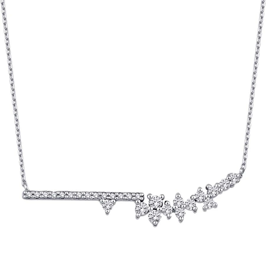 0.24 Karat Pırlanta Minimal Taşlı Kolye - 2