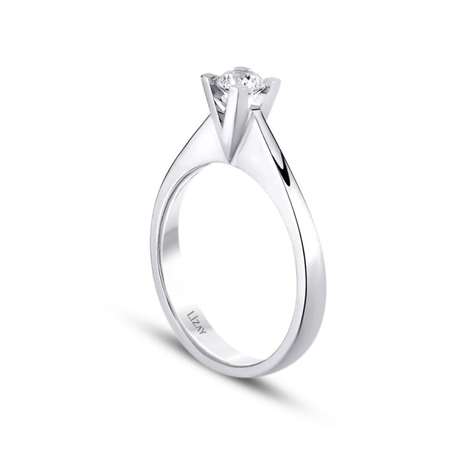 0.25 Karat Pırlanta Tektaş Yüzük - 5