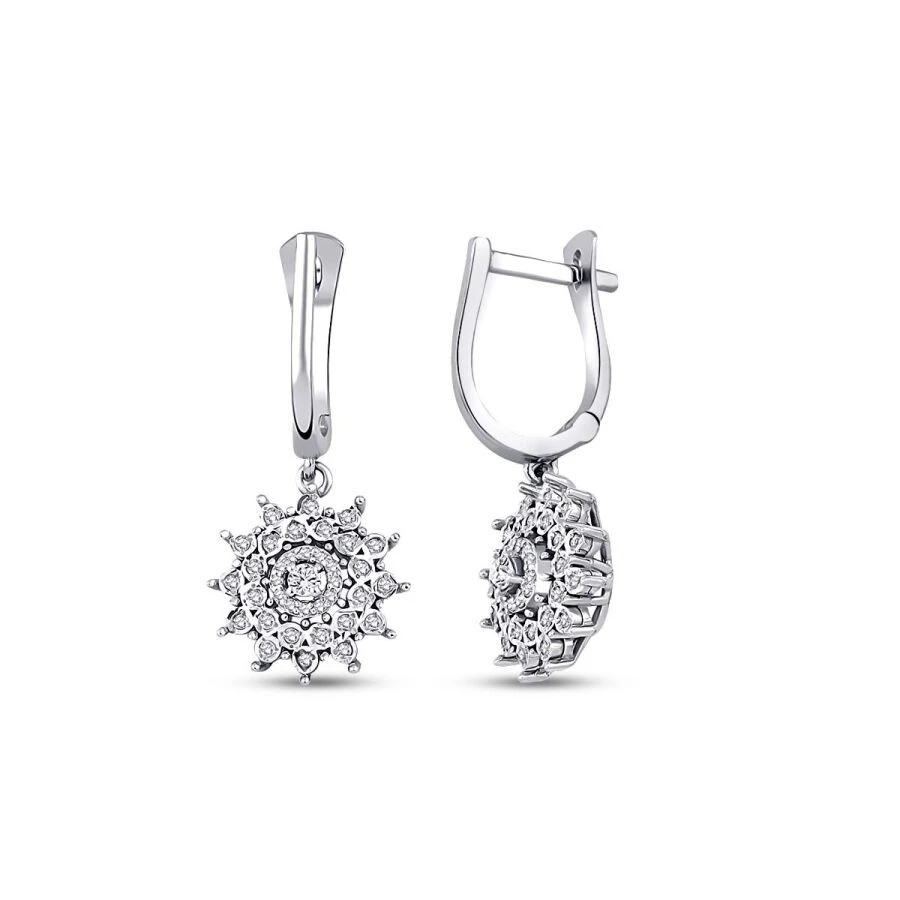0.25 Karat Pırlanta Trend Küpe - 1