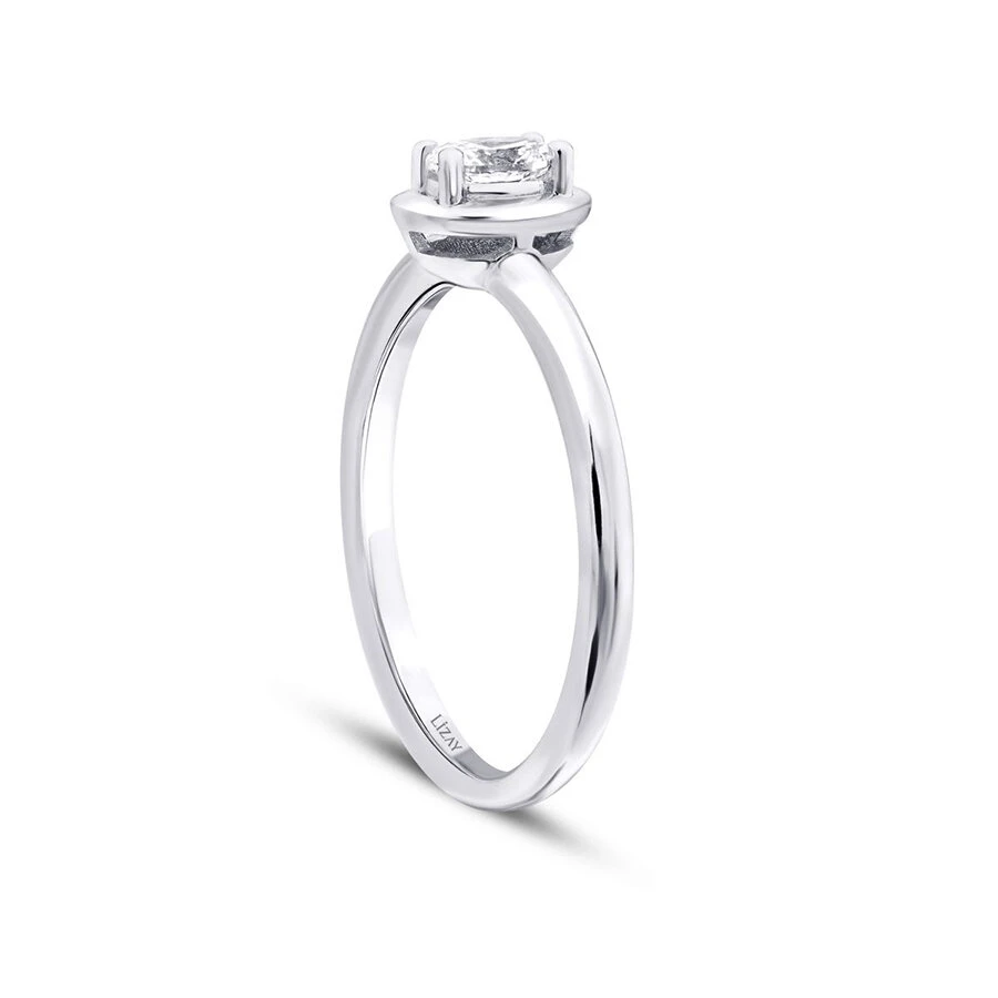 0.26 Karat Pırlanta Oval Tektaş Yüzük - 2