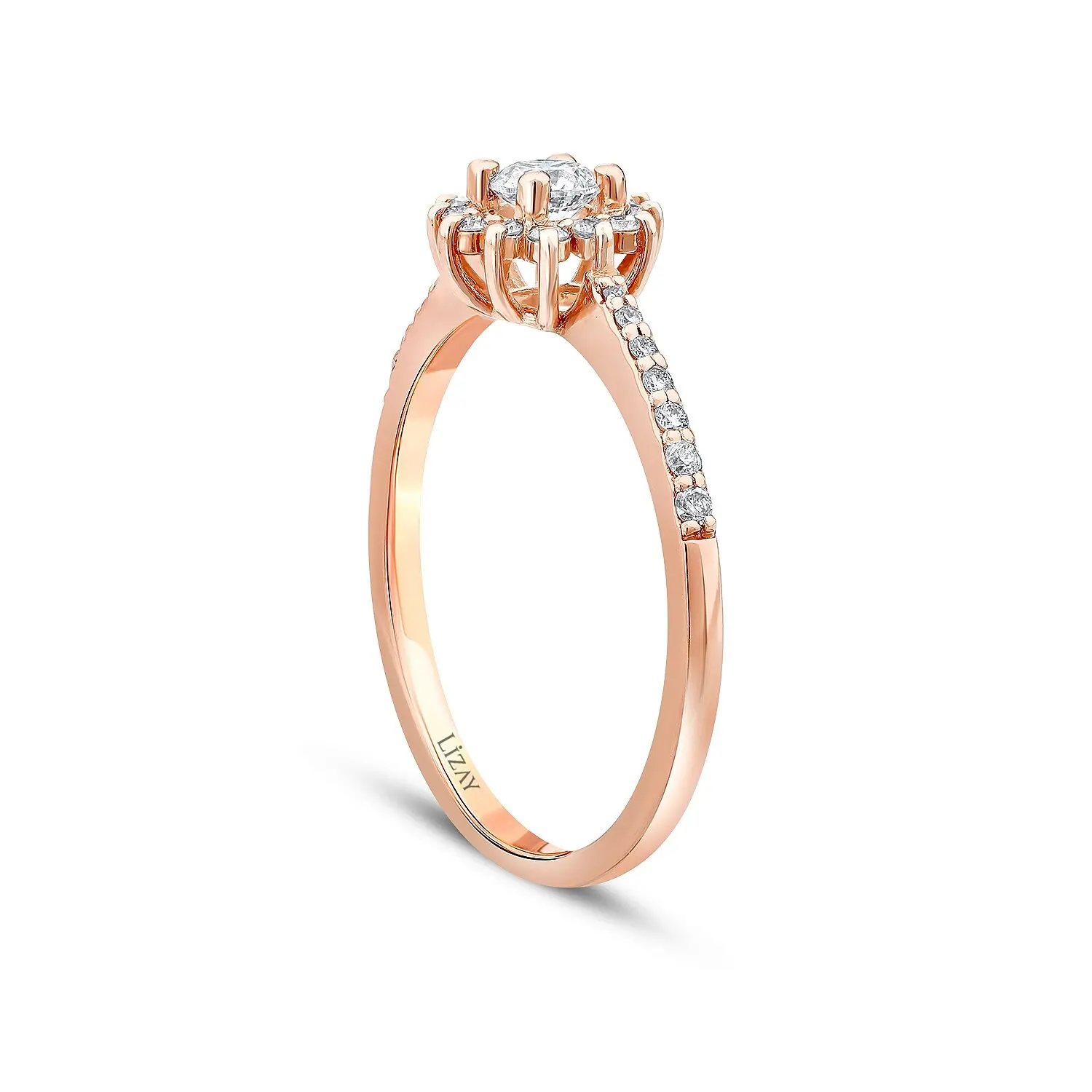 0.34 Karat Pırlanta Lotus Yüzük - 2