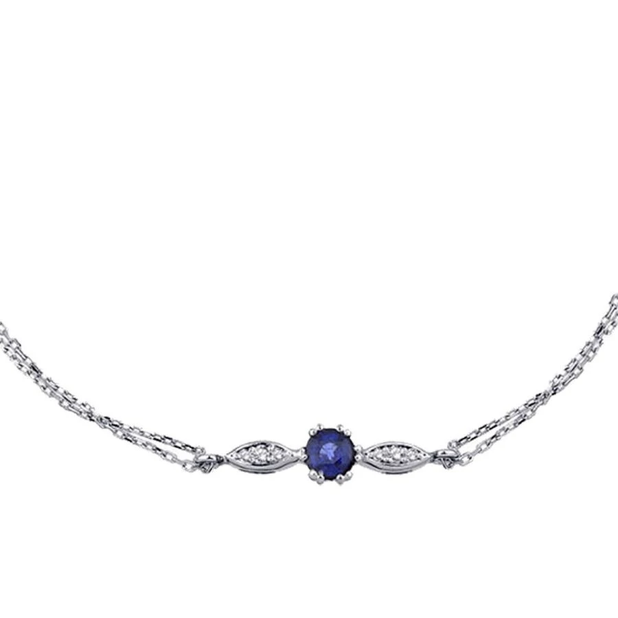 0.34 Karat Pırlanta Safir Bileklik - 2
